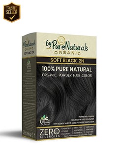 Buy 100% Organic Soft Black Hair Color Powder 120gm - Natural Hair Color for Women & Men- Safest Beard Colour for Men in UAE