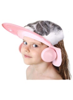 Buy Baby Shower Cap Bath wash Shampoo Shield Hat Adjustable Toddler Head Hair Rinser Visor Prevent Water from Entering Eyes and Ears Protection Children and Kids (Pink) in Saudi Arabia