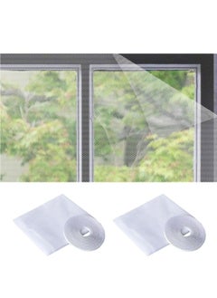 Buy 2 Pack 1.5m 1.3m Fly Screen Nets Insect Bug Fly Mosquito Window Mesh Screen with 2 Rolls Tapes DIY Mosquito Net for Window Kitchen Window Net Mesh Screen Mosquito Mesh Curtain Protector in UAE