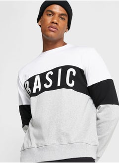 Buy Basic Colourblock Sweater in Saudi Arabia