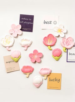 Buy 12 Pieces Flower Fridge Magnet, Flower Magnets, Whiteboard Magnets for Office, Home, Kitchen in Saudi Arabia