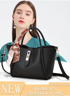 Buy 2 pieces Purses and Bucket Handbags for Women Multi- function Shoulder Bag Faux Leather Satchel with A Small Purse for Ladies in Saudi Arabia