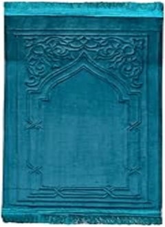 اشتري Morano Padded Prayer Rug Mihrab Design Teal Color 65 x 110 CM في مصر