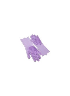 Buy Magic Silicone Dish Washing Gloves Multicolor One Size in Egypt