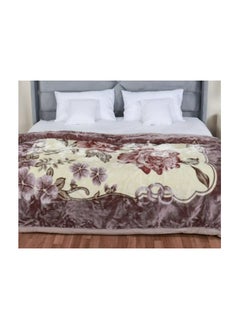 Buy Soft and warm winter bed blanket, large size 200 x 240 cm, weight 6 kg, multi-colored in Saudi Arabia