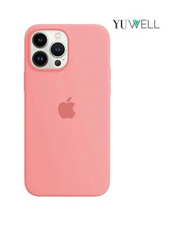 Buy iPhone 14 Pro Silicone Protective Case For iPhone 14 Pro 6.1inch Soft Liquid Gel Rubber Cover Shockproof Thin Cover Compatible For iPhone 14 Pro Pink in UAE