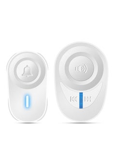 اشتري Wireless Doorbell Waterproof Mini Doorbell 1000ft Range 110dB Mute Mode 45 Door Chimes and Colorful LED Flashing for Home Office في الامارات