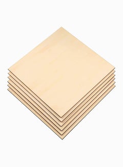 اشتري قطع خشبية مربعة الشكل غير مكتملة قطع خشبية مربعة قطع خشبية مربعة الشكل لأعمال يدوية ذاتية الصنع ، وقواعد ، وبيروغرافي ، وطلاء ، ودعامات للصور ، وديكورات 6 قطع ، 25 * 25 * 0.3 سم في الامارات