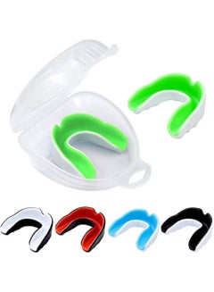 Buy 5-Pack Youth Mouth Guard Sports Mouthguard for adults, Double Colored Teeth Braces with Case for Football Basketball Boxing, Hockey, Rugby, Taekwondo, Moldable Mouthpiece for Boys Girls in UAE