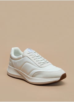 Buy Men's Panelled Sneakers with Lace-Up Closure in UAE