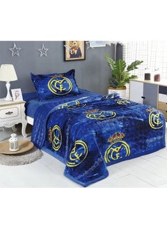 Buy Soft Bed Comforter Set Bedspread Velvet Plush Coverlet for All Seasons Kids Twin Quilt Set Single Bedding 3pcs in UAE