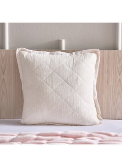 Buy Flutterby Blossom Cotton Quilted Filled Cushion 40 x 40 cm in UAE