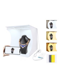 Buy 30cm PULUZ Folding Portable Ring Light Photo Lighting Studio Shooting Tent Box Kit with 6 Colors Backdrops (Black, White, Orange, Red, Green, Blue), Unfold Size: 31cm x 31cm x 32cm in Saudi Arabia