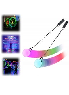 اشتري LED Poi Ball Swirling Light Rave Toy Color Changing Poi Balls Soft Glow Poi Balls for Beginners and Professionals (Set of 2) في الامارات