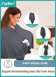 Buy Baby Nursing Cover for Breastfeeding - 360 Degree Privacy, 8-in-1 Uses Soft & Breathable Covers Baby Car Seat & Shopping Cart Nursing Poncho, Washer & Dryer Friendly in Saudi Arabia