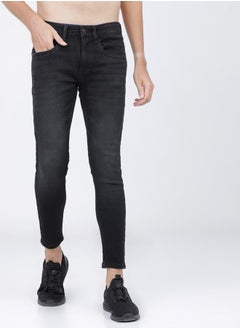 Buy Mid Rise Low Fade Jeans with Pockets in Saudi Arabia