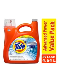 Buy Oxi + Advanced Power Ultra Concentrate, High Efficiency Turbo Clean, Liquid Laundry Detergent  4.64 L - 89 Loads, Extra Stain Removal for Whites & Colored in UAE