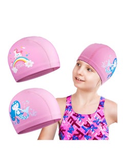 اشتري Kids Swimming Caps, Unicorn Swimming Hat for Girls, Kids Waterproof Bathing Swim Cap for Long and Short Hair, for Kids, Toddlers, Children, Boys في السعودية