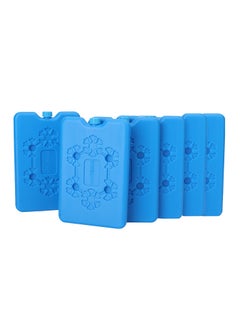 اشتري Set of 6 Reusable Cooling Ice Pack - Blue Cryogenic Gel Box for Freezing Water, Milk and Juices for Freshness في الامارات