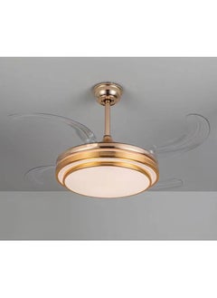 اشتري Aseel Modern golden chandelier with a fan and 3 lights في السعودية