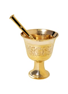 Buy Heritage copper mortar, Gold, 12x 14.1 Cm in Saudi Arabia