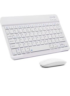 Buy Ultra-Slim Bluetooth Keyboard and Mouse Combo Rechargeable Portable Wireless Keyboard Mouse Set for Apple iPad iPhone iOS 13 and Above Samsung Tablet Phone Smartphone Android Windows in UAE