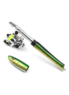 Buy Portable Pen Fishing Rod Mini Pocket with Spinning Kit 1.4m 28*5*15cm in UAE