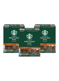 اشتري Starbucks Pike Place Roast Coffee K-Cup Portion Packs For Keurig Brewers, 72 Count (3 Boxes Of 24 K-Cups) في الامارات