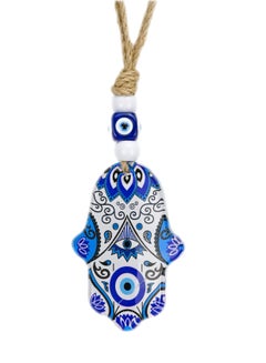 Buy Turkish Blue Evil Eye Hamsa Wall Hanging/ Wall Decoration Items For Living space/ Wall Decor Accessories Interior Gadgets/ Evil Eye Wall Decoration/ Wall Art Decor Accessories (Blue) in UAE