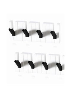 Buy 2-Piece Wall Mounted Coat Hook,Piano Shape Artistic Coat  Hat Rack in UAE