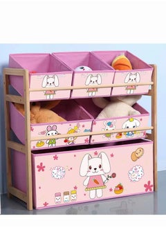 اشتري Kids Toy Storage Organizer with 6 box, Toy Box and Storage Rack, for Living Room Bedroom في السعودية