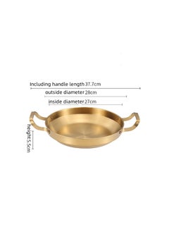 Buy New Stainless Steel Flat Bottomed Dry Pan in UAE