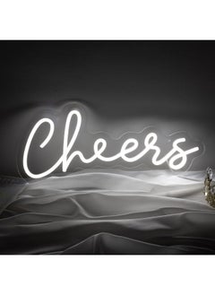 Buy Cheers Neon Sign White Letter Led Neon Light Sign For Wall Decor Cheer Bar Light Up Sign For Bedroom Game Room Club Wedding Christmas Party 16.9 Inch X 7.5 Inch (White) in UAE