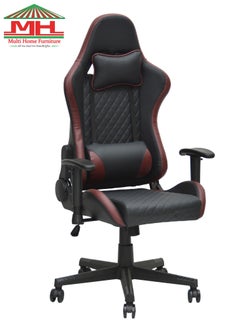 Buy Modern design Best Executive Gaming Chair For Video Gaming Chair 8884-WINE/RED For Pc With Fully Reclining Back And Head Rest And Footrest For ADULTS in UAE