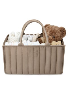 Buy Baby Diaper Caddy Organizer, Stylish Nursery Storage Basket - Gift for Baby Shower, Baby Registry Must Have, Newborn Essentials - Baby Caddy Organizer for Diaper Station in Saudi Arabia