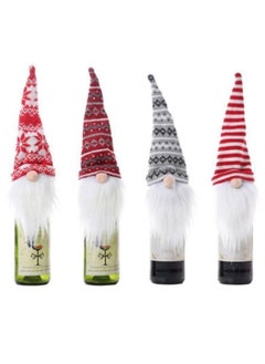 اشتري 4Pcs Gnomes Wine Bottle Topper Cute Gnome Toppers Wine Bottle Cover في الامارات