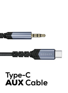 Buy Premium 1m Type-C to 3.5mm Audio Aux Cable - Universal Compatibility for iOS and Android Devices in UAE
