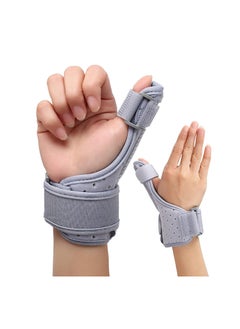 Buy Reversible Thumb and Wrist Brace for Both Hands Comfortable Spica Support Splint for Sprains Arthritis BlackBerry Thumb Lightweight and Breathable Unisex Gray 1 Pack in UAE