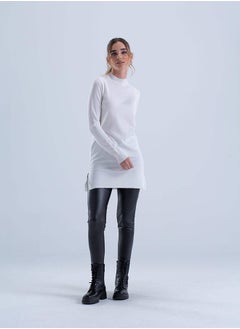 اشتري ribbed-mock-neck-pullover في مصر