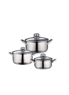 Buy Stainless steel cookware set 3 pieces in Egypt