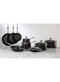 اشتري Toughened Nonstick Pro Cookware Set, 2 Pieces. (8" And 10" Fry Pan), Grey في الامارات