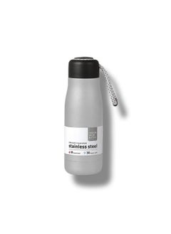 Buy Portable Thermal Water Bottle with Vacuum Insulated Stainless Steel Lid, Leakproof Reusable BPA Free, 17 Ounce, Silver, 350 ml in Egypt