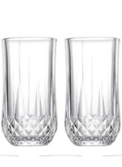 Buy Highball Drinking Glasses Set of 2, Clear Cocktail Glasses, 11 Ounce/325ML Cups, Elegant and Durable Tall Bar Glassware Sets for Water, Juice, Cocktails, Beer, Glass Cups Set with Shockproof Package in UAE