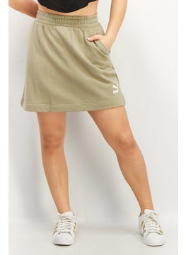 Buy Women Sportswear Fit Embroidered Logo Outdoor Skirt, Pebble Grey Heather in Saudi Arabia