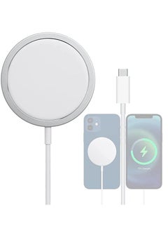 اشتري Apple Mag-Safe Charger for iPhone USB C Fast Charging,Wireless Magnetic Fast PD Charging up to 15W Compatibility with iPhone 14,14 Plus,14 Pro,14 Pro Max, 13,12 series,AirPods Pro2,White في السعودية