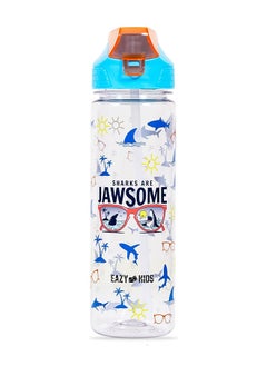 اشتري Jawsome Shark 2-In-1 Tritan Water Bottle - Blue (650ml) في الامارات