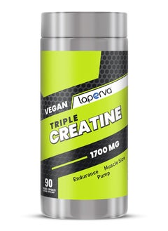 Buy Laperva Vegan Triple Creatine 1700 mg, Increase Muscle Building, Endurance and Pump, 90 Veggie Capsules in UAE