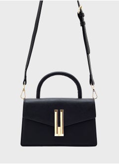 Buy Metal Trim Detail Satchel Bag in UAE