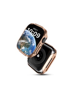 Buy Electroplated Case for Apple Watch 45mm Protective Cover Shockproof Design - Rose Gold in UAE