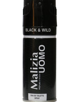 Buy Malizia Uomo Black & Wild Eau De Toilette Deodorant For Men - 150ml in Egypt